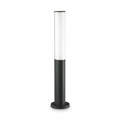 Ideal lux Etere Lampione da giardino a led in alluminio rotonda e diffusore in policarbonato Colore: Nero