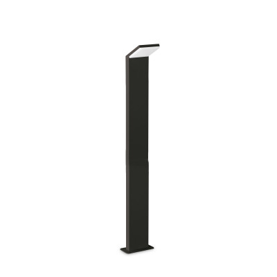 Ideal lux Style Lampione da giardino a led struttura alta in alluninio e diffusore in acrilico Colore: Nero