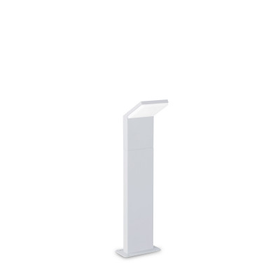 Ideal lux Style Lampione da giardino a led struttura bassa in alluninio e diffusore in acrilico Colore: Bianco