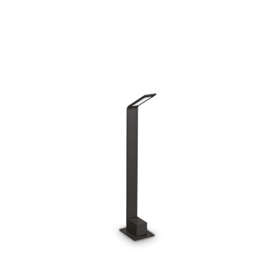 Ideal lux Agos Lampione da giardino a led struttura in alluninio e diffusore in acrilico Colore: Nero