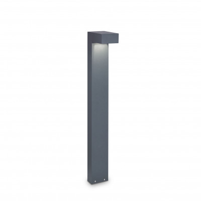Ideal lux Sirio Lampione da giardino con struttura alta in alluninio e diffusore in vetro Colore: Antracite