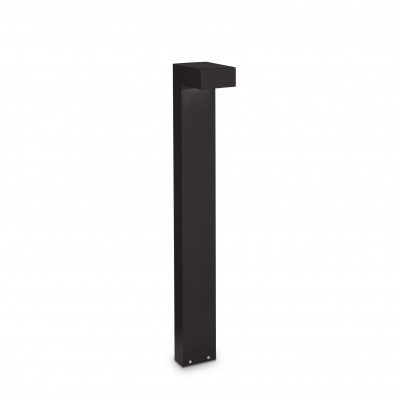 Ideal lux Sirio Lampione da giardino con struttura alta in alluninio e diffusore in vetro Colore: Nero