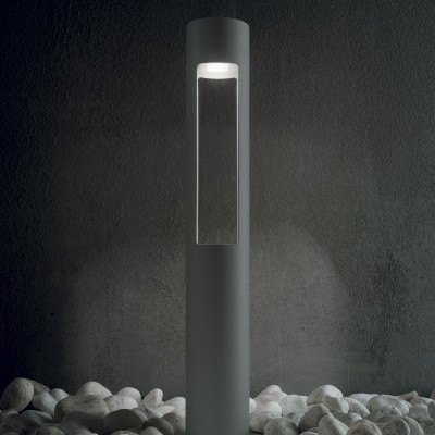 Ideal lux - Acqua - Lampione da giardino con struttura in alluminio e diffusore in vetro temperato - 1 Lampadina G9 15W - IP44 - SKU: 13520