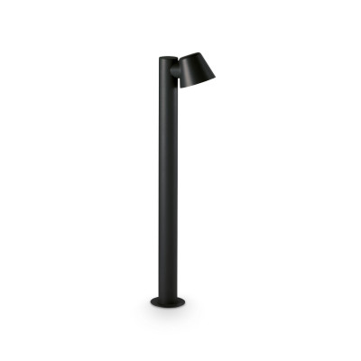 Ideal lux Gas Lampione da giardino moderna con struttura in alluminio e diffusore in vetro Colore: Nero