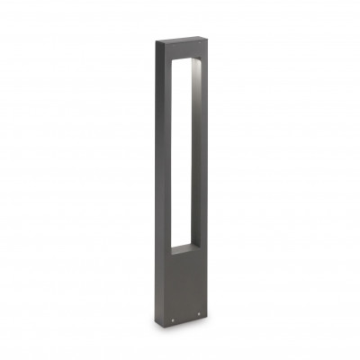 Ideal lux Vega Lampione da giardino moderna con struttura in alluminio e diffusore in vetro Colore: Antracite