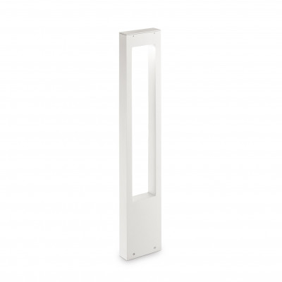 Ideal lux Vega Lampione da giardino moderna con struttura in alluminio e diffusore in vetro Colore: Bianco