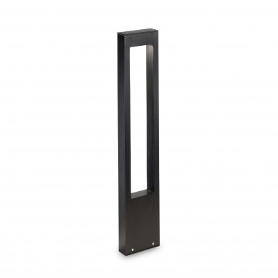 Ideal lux Vega Lampione da giardino moderna con struttura in alluminio e diffusore in vetro Colore: Nero