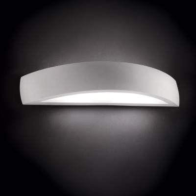 Ideal lux - Soda - Lampada da parete struttura in metallo e diffusore in vetro satinato - Colore: Bianco - 1 Lampadina E14 40W - IP20 - SKU: 105710