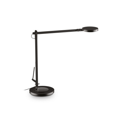 Ideal lux - Futura - Lampada da scrivania a led dimmerabile in alluminio e PVC diffusore orientabile - Colore: Nero - 1 Lampadina - Led Integrato - 12W - Lumen 1050 - Gradi Kelvin 4000k Luce Naturale - IP20 - SKU: 204888