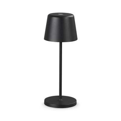Ideal lux Cute Lampada da tavolo a led dimmerabile con base di ricarica Colore: Nero