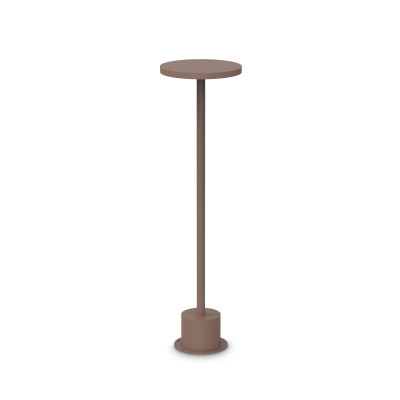 Ideal lux Toffee Lampada da tavolo a led dimmerabile con struttura in alluminio alta e larga Colore: Caffelatte