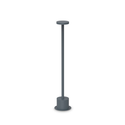 Ideal lux - Toffee - Lampada da tavolo a led dimmerabile con struttura in alluminio alta e stretta - 1 Lampadina Led Integrato 8W - Lumen 1200 - Gradi Kelvin 3000k Luce Calda - IP65 - SKU: 34777