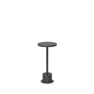 Ideal lux Toffee Lampada da tavolo a led dimmerabile con struttura in alluminio bassa e larga Colore: Nero