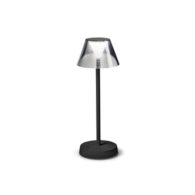 Ideal lux Lolita Lampada da tavolo a led dimmerabile struttura iin metallo e pvc Colore: Nero