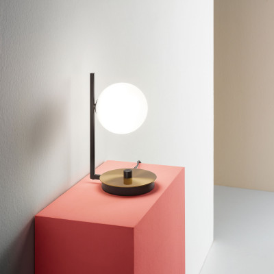  Ideal lux - Birds - Lampada da tavolo dal design moderno con diffusore in vetro soffiato - Colore: Nero - 1 Lampadina G9 15W - IP20 - SKU: 273679 