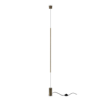 Ideal lux Filo Lampada da terra a led con struttura in metallo e diffusore in policarbonato Colore: Ottone