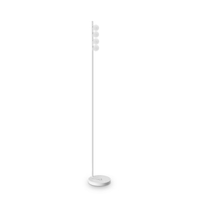 Ideal lux Ping Pong Lampada da terra a led con struttura in metallo e diffusori in acrilico Colore: Bianco