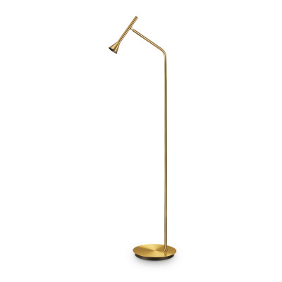 Ideal lux Diesis Lampada da terra a led moderna con struttura in metallo e diffusore orientabile Colore: Ottone