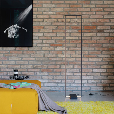 Ideal lux - Frame - Lampada da terra a LED moderna in metallo con diffusori in acrilico - 1 Lampadina Led Integrato 30W - Lumen 3100 - Gradi Kelvin 3000k Luce Calda - IP20 - SKU: 29962