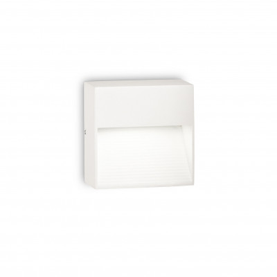 Ideal lux - Down - Lampada segnapassi da esterno a led con struttura in alluminio quadrata - Colore: Bianco - 1 Lampadina - G9 - 28W - IP44 - SKU: 115382