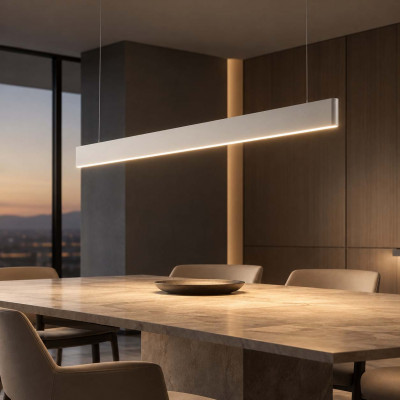 Ideal lux Desk Lampadario a led lineare con doppia emissione di luce Colore: Bianco