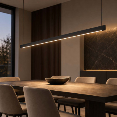 Ideal lux Desk Lampadario a led lineare con doppia emissione di luce Colore: Nero