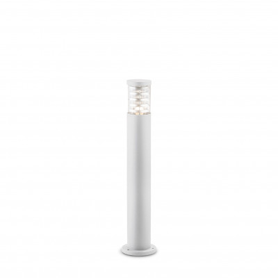 Ideal lux Tronco Lampione da giardino con struttura alta in alluminio e diffusore in vetro Colore: Bianco