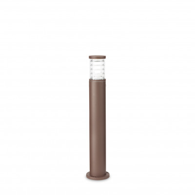 Ideal lux Tronco Lampione da giardino con struttura alta in alluminio e diffusore in vetro Colore: Caffelatte