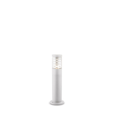 Ideal lux Tronco Paletto luce da giardino con struttura bassa in alluminio e diffusore in vetro Colore: Bianco