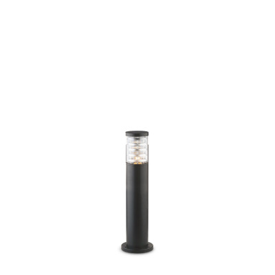 Ideal lux Tronco Paletto luce da giardino con struttura bassa in alluminio e diffusore in vetro Colore: Nero