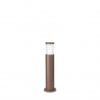 Ideal lux Tronco Lampione da giardino con struttura media in alluminio e diffusore in vetro Colore: Caffelatte