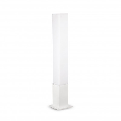 Ideal lux Edo Lampione da giardino struttua quadrata in alluminio e diffusore in policarbonato Colore: Bianco