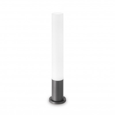 Ideal lux Edo Paletto luce da giardino rotondo in alluminio e diffusore in policarbonato Colore: Antracite