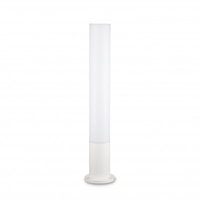 Ideal lux Edo Paletto luce da giardino rotondo in alluminio e diffusore in policarbonato Colore: Bianco