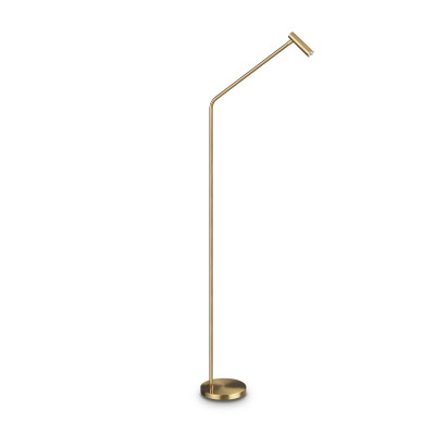 Ideal lux Easy Piantana a led moderna con struttura in metallo e diffusore orientabile Colore: Ottone