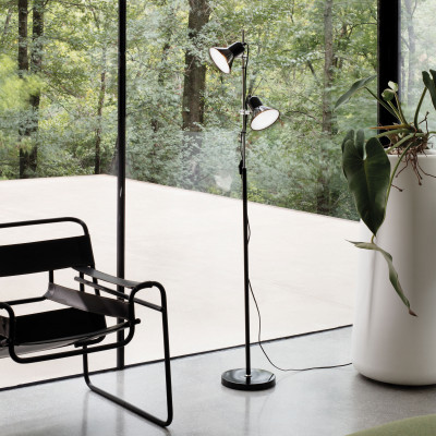 Ideal lux - Polly - Piantana dal design moderno con struttura in metallo e diffusori regolabili - 2 Lampadine E27 60W - IP20 - SKU: 06112