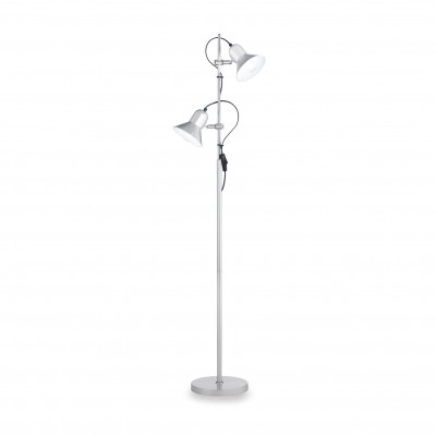 Ideal lux Polly Piantana dal design moderno con struttura in metallo e diffusori regolabili Colore: Argento