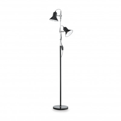 Ideal lux Polly Piantana dal design moderno con struttura in metallo e diffusori regolabili Colore: Nero