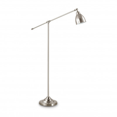 Ideal lux Newton Piantana in metallo con braccio regolabile e diffusore orientabile Colore: Nichel
