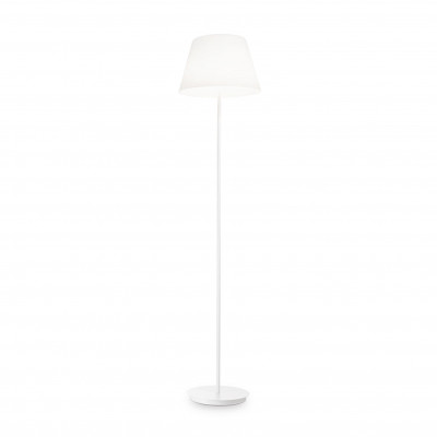 Ideal lux - Cylinder - Piantana moderna con base in metallo e diffusore in vetro soffiato - Colore: Bianco - 2 Lampadine E27 60W - IP20 - SKU: 111452