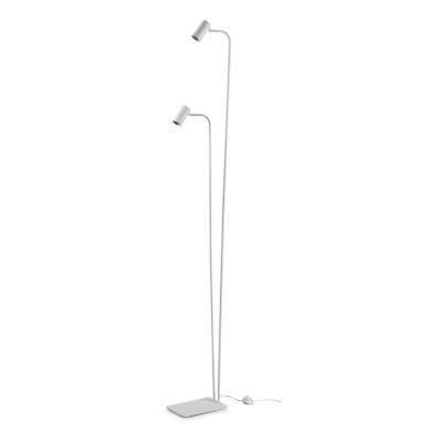 Ideal lux Ginger Piantana moderna con doppio diffusore orientabile struttura in metallo Colore: Bianco