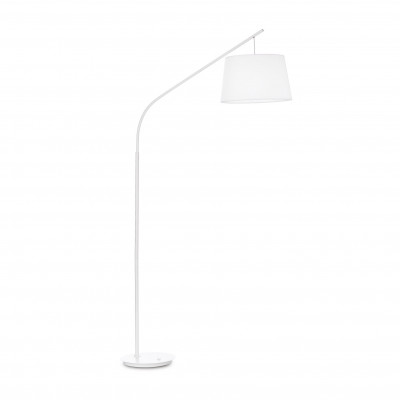 Ideal lux Daddy Piantana moderna con struttura interamente in metallo e diffusore in tessuto Colore: Bianco