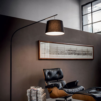 Ideal lux - Daddy - Piantana moderna con struttura interamente in metallo e diffusore in tessuto - 1 Lampadina E27 60W - IP20 - SKU: 11035