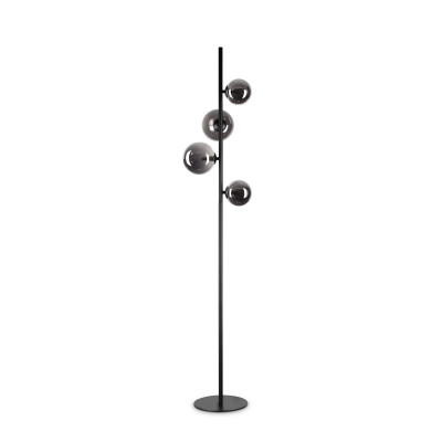 Ideal lux Perlage Piantana moderna in metallo con 4 diffusori in vetro soffiato Colore: Grigio Fumè