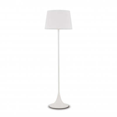 Ideal lux London Piantana moderna in metallo con paralume in lamina di pvc Colore: Bianco