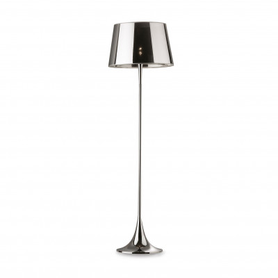 Ideal lux London Piantana moderna in metallo con paralume in lamina di pvc Colore: Cromato