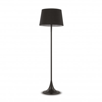 Ideal lux London Piantana moderna in metallo con paralume in lamina di pvc Colore: Nero