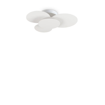 Ideal lux - Cloud - Plafoniera a led con struttura in metallo dal design moderno - Colore: Bianco - 1 Lampadina Led Integrato 33W - Lumen 2450 - Gradi Kelvin 3000k Luce Calda - IP20 - SKU: 263519
