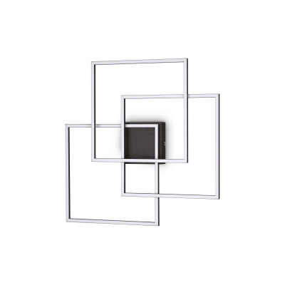 Ideal lux - Frame - Plafoniera a led con struttura quadrata in metallo e diffusore in acrilico - 1 Lampadina Led Integrato 33W - Lumen 4200 - Gradi Kelvin 3000k Luce Calda - IP20 - SKU: 23070