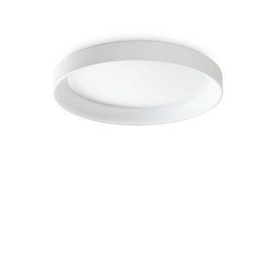 Ideal lux - Ziggy - Plafoniera a led grande con struttura in metallo e diffusore rotondo - Colore: Bianco - 1 Lampadina - Led Integrato - 62W - Lumen 7350 - Gradi Kelvin 3000k Luce Calda - IP20 - SKU: 317908